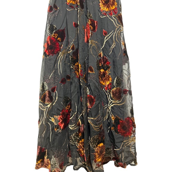 Baltic Born Valen Maxi Dress Black Floral Smocked Waist Size XL NWT - Picture 6 of 10